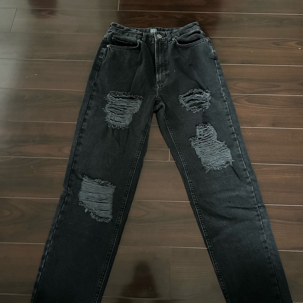 Distressed Black Jeans